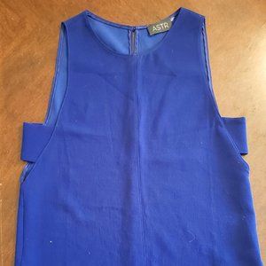 ASTR Royal Blue OPEN SIDE DETAIL BLOUSE